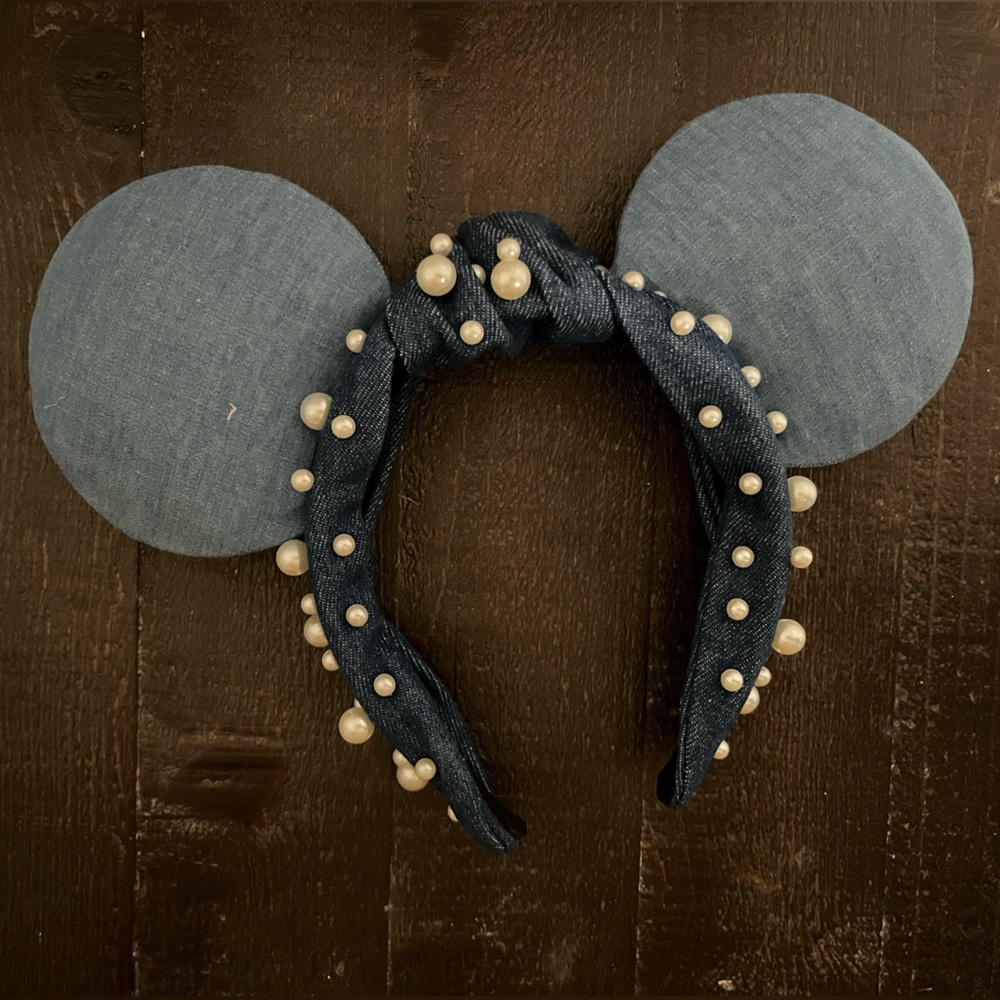 Gleam and Glimmer Denim Minnie Ears